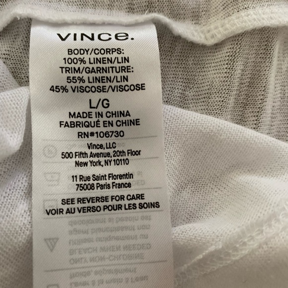 Vince Linen Double V-Neck Tank - Picture 12 of 15